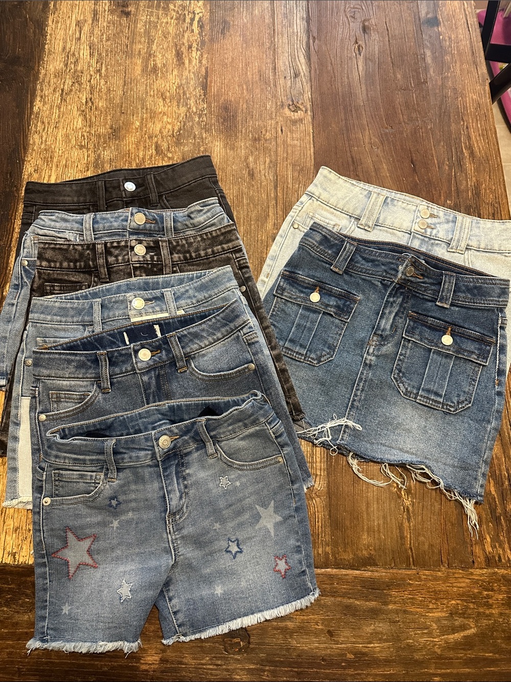 Kids denim shorts and skirt bundle (8pcs)  art class brand